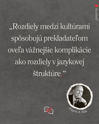 ❓ Myslíte si, že najťažšie na preklade sú slová? ✍️ E. A. Nida nám pripomína, že to, čo skutočne skúša prekladateľov a...